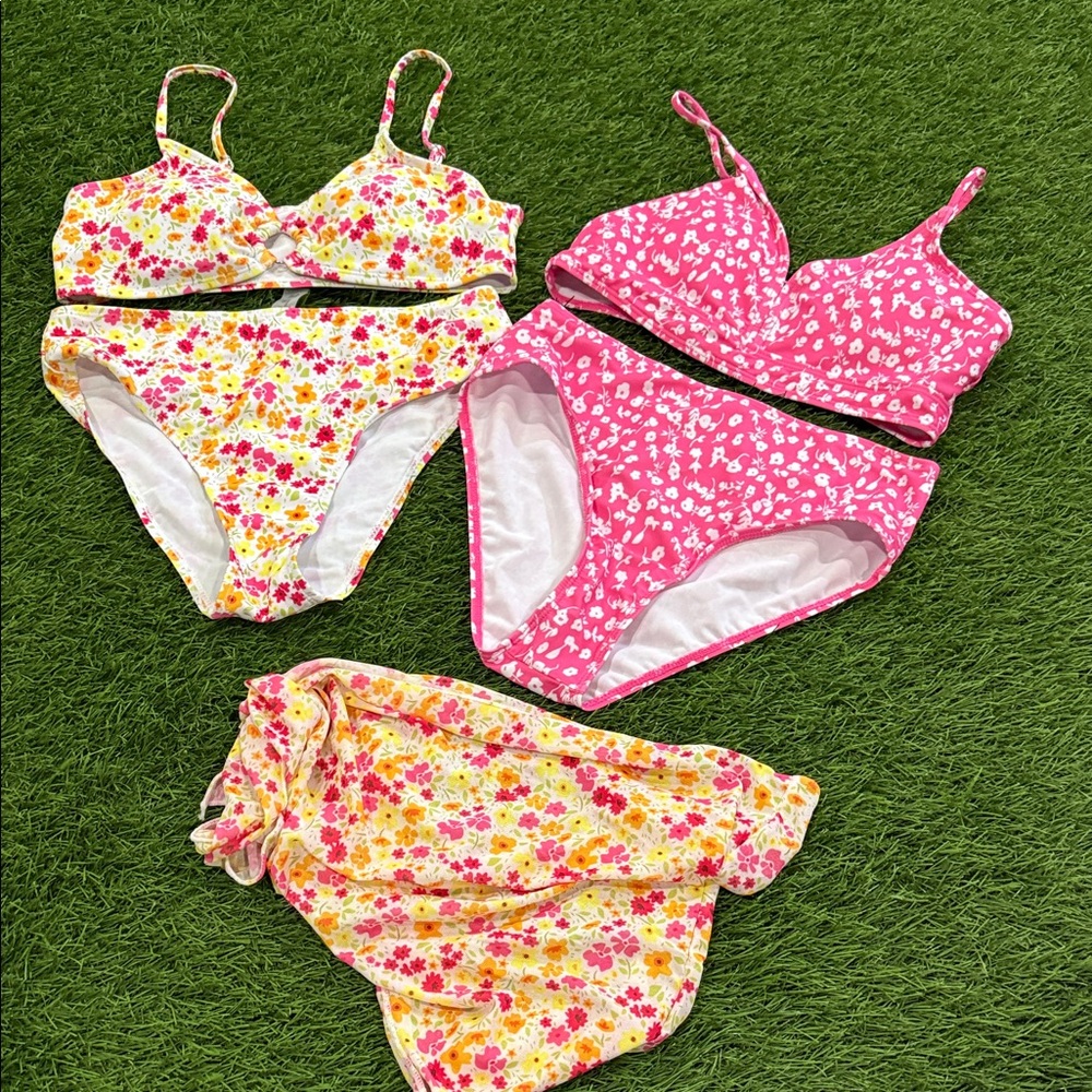 SHEIN Bikini Lot - Set of 2 swimsuits and a cover up Skirt